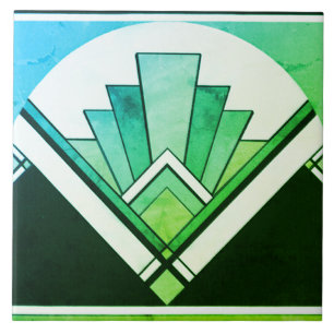 Azulejo Tile cerámico - Sangria Art Deco Diseño de ventila