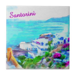 Azulejo Tile Cerámico Santorini
