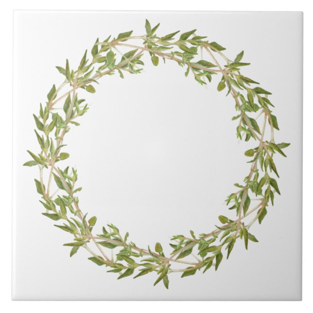 Azulejo Tile cerámico THYME WREATH 6" (Frente)
