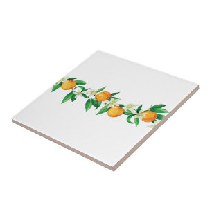 Azulejo Tile Cerámico/Trivet-Citrus Tile Cerámico