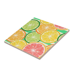 Azulejo Tile Cerámico/Trivet-Citrus Tile Cerámico