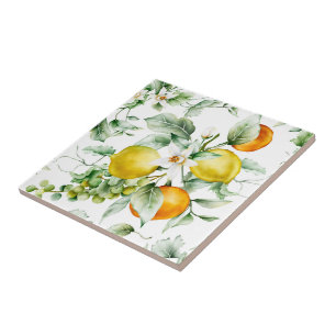 Azulejo Tile Cerámico/Trivet-Citrus Tile Cerámico