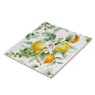Azulejo Tile Cerámico/Trivet-Citrus Tile Cerámico