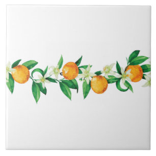 Azulejo Tile Cerámico/Trivet-Citrus Tile Cerámico