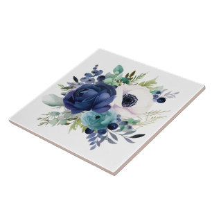 Azulejo Tile cerámico/Trivet-Floral
