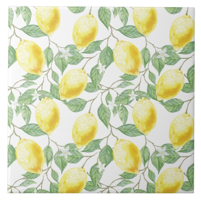 Azulejo Tile Cerámico/Trivet-Lemons Tile Cerámico (Frente)