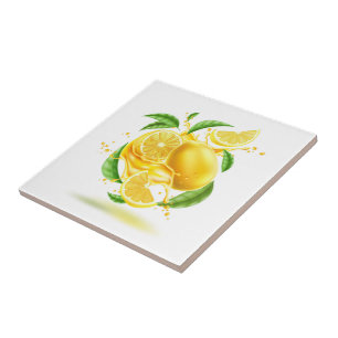 Azulejo Tile Cerámico/Trivet-Lemons Tile Cerámico