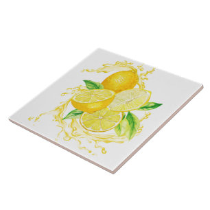 Azulejo Tile Cerámico/Trivet-Lemons Tile Cerámico