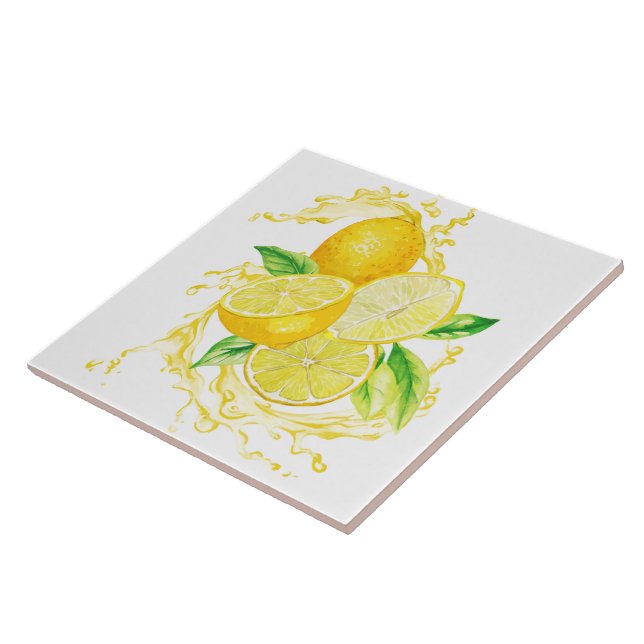 Azulejo Tile Cerámico/Trivet-Lemons Tile Cerámico (Lado)
