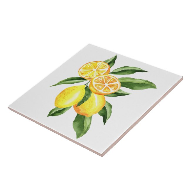 Azulejo Tile Cerámico/Trivet-Lemons Tile Cerámico (Lado)