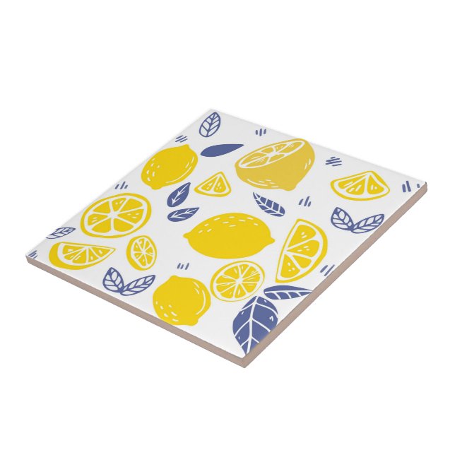 Azulejo Tile Cerámico/Trivet-Lemons Tile Cerámico (Lado)