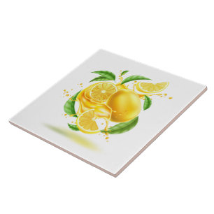 Azulejo Tile Cerámico/Trivet-Lemons Tile Cerámico