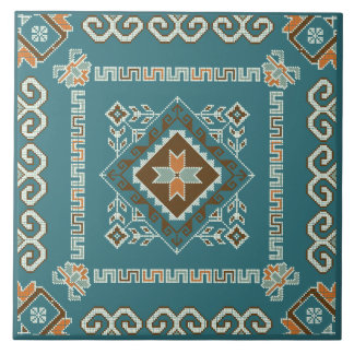 Azulejo Tile cerámico Verde azulado de estilo suroeste
