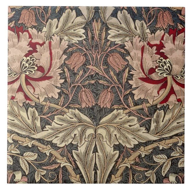 Azulejo Tile cerámico - William Morris Floral Art Nouveau (Frente)