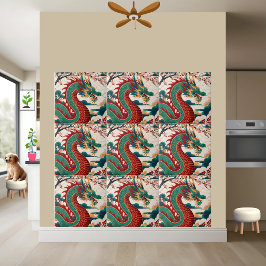 Azulejo Tile Chinoiserie Dragon chino tradicional