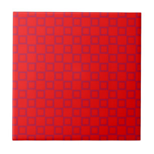 Azulejo Tile clásico rojo y violeta