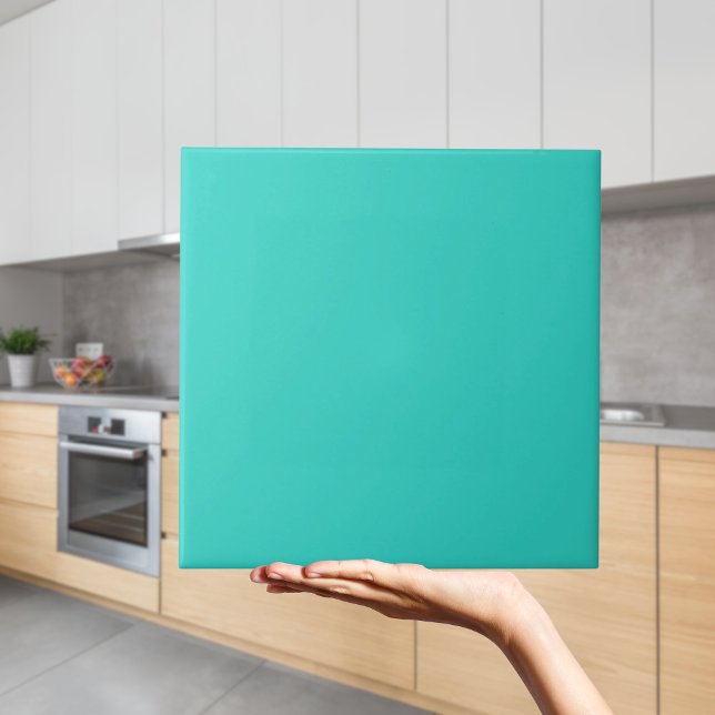 Azulejo Tile color azul turquesa (Modern plain turquoise blue Tile
)