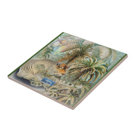 Azulejo Tile Dark-Green (Fiebre de la Selva) RFPMDesigns ©