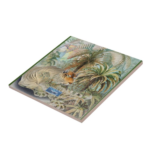 Azulejo Tile Dark-Green (Fiebre de la Selva) RFPMDesigns © (Lado)