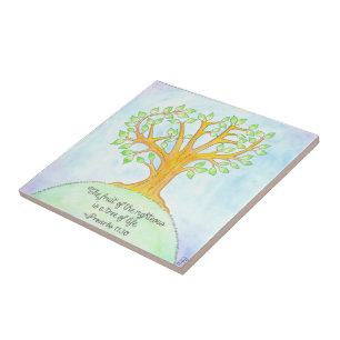 Azulejo Tile de árbol de la vida / Trivet