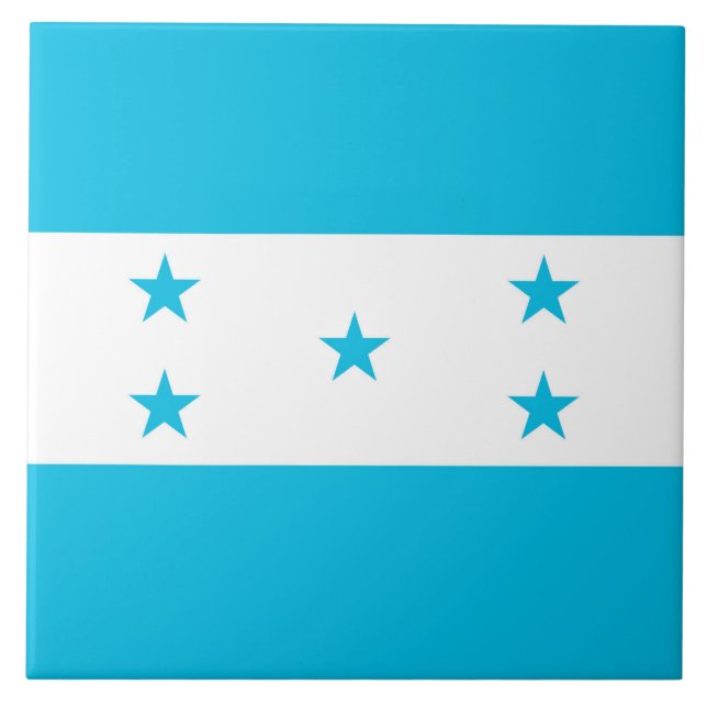 Azulejo Tile de bandera de Honduras (Frente)