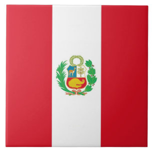 Azulejo Tile de bandera peruana