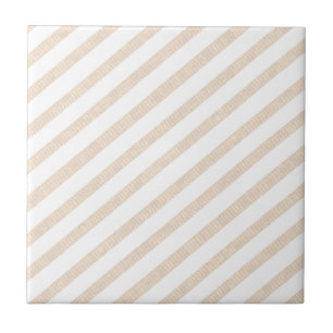 Azulejo Tile De Cerámica Beige Stripe