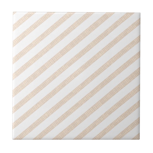 Azulejo Tile De Cerámica Beige Stripe (Frente)