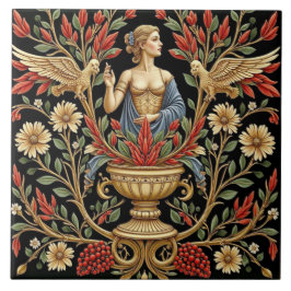 Azulejo Tile de cerámica de la diosa del jardín