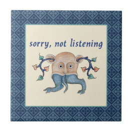 Azulejo Tile de cerámica de Luttrell Psalter Critter