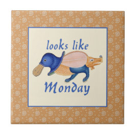 Azulejo Tile de cerámica de Luttrell Psalter Critter