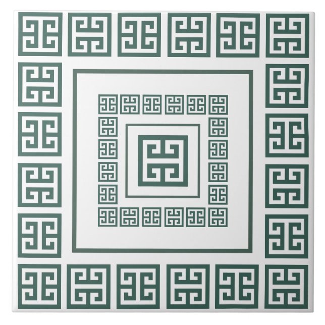 Azulejo Tile de cerámica de Meander griego (Frente)