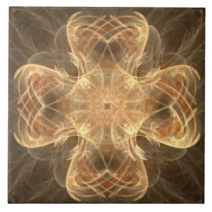 Azulejo Tile de cerámica del patrón de la Cruz Celta Dorad