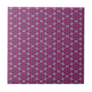 Azulejo Tile de cerámica del patrón rosado negro - Elegir