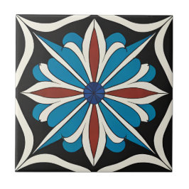 Azulejo Tile de cerámica floral de iznik turco tradicional