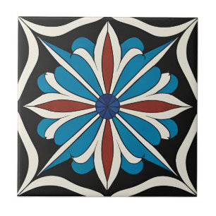 Azulejo Tile de cerámica floral de iznik turco tradicional