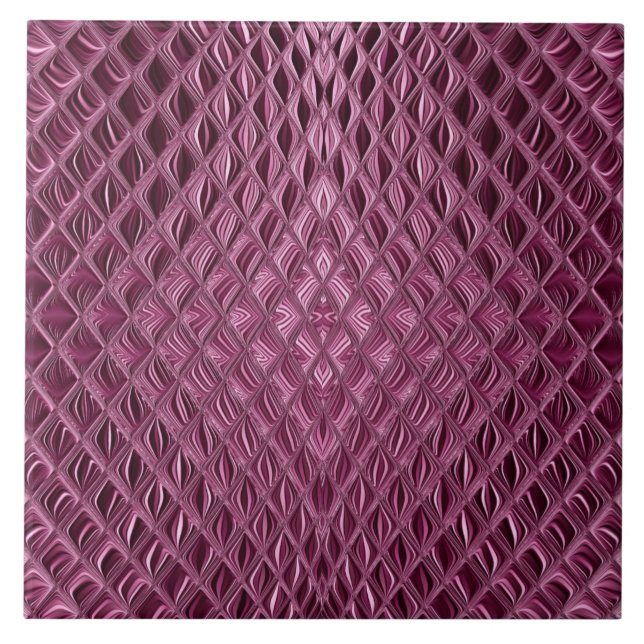 Azulejo Tile de cerámica magenta decorativa (Frente)