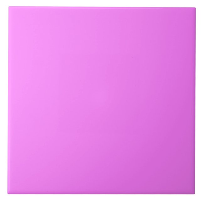 Azulejo Tile de cerámica magenta rosa de luz sólida modern (Frente)