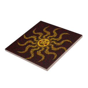 Azulejo Tile de cerámica Sun Face