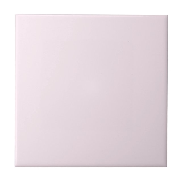 Azulejo Tile de color sólido blanco rosado claro (Frente)