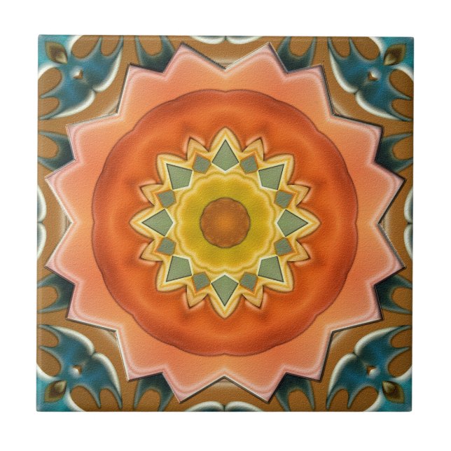 Azulejo Tile de diseño de abstracto geométrico de algodón  (Frente)