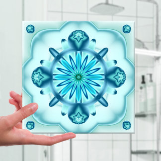 Azulejo Tile de diseño original azul turquesa