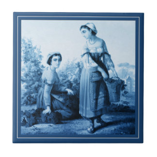 Azulejo Tile De Estilo Azul Delft De La Roma Vintage Itali