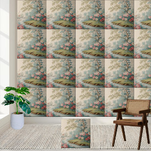 Azulejo Tile de paisajes de Chinoiserie de origen botánico