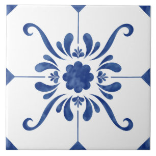 Azulejo Tile De Patrón Floral Decorativo