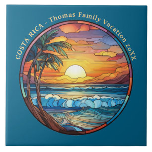 Azulejo Tile de recuerdo del viaje de personalizado Family