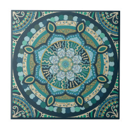 Azulejo Tile de serenidad - Blues y Verdes