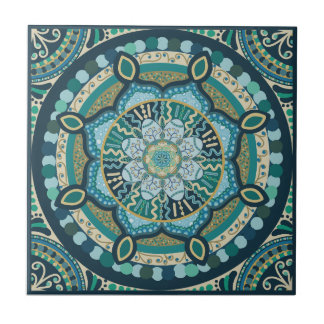 Azulejo Tile de serenidad - Blues y Verdes