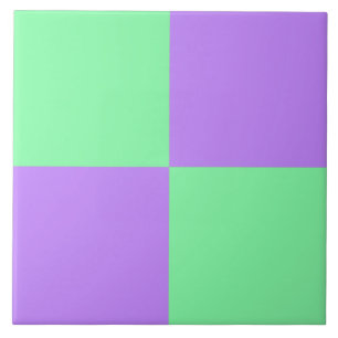 Azulejo Tile de tablero de tablero de ajedrez verde y púrp