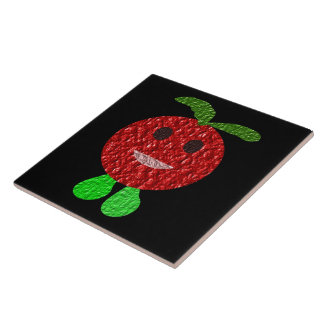 Azulejo Tile de tomate feliz